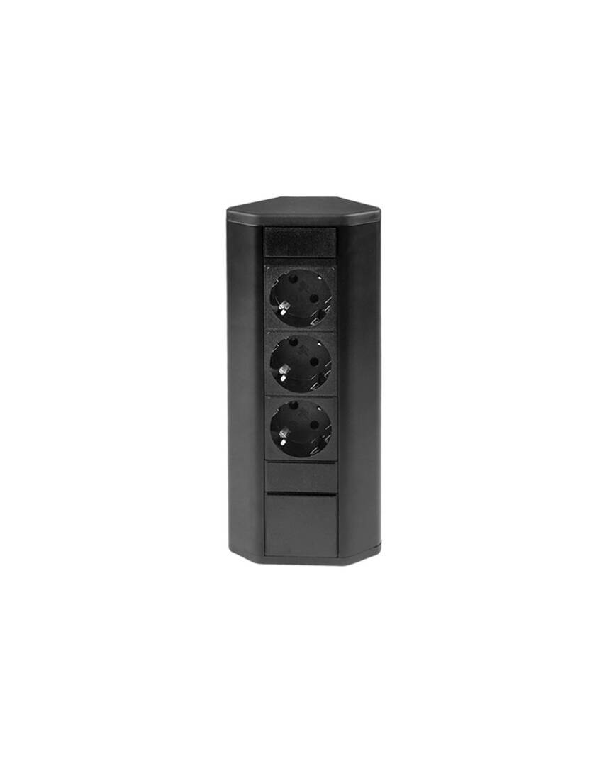 CORNER BOX aglov kontakt 3br.shuko, cheren 3