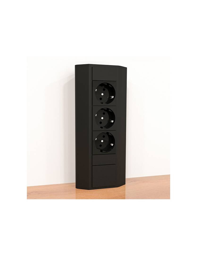 CORNER BOX aglov kontakt 3br.shuko, cheren 4