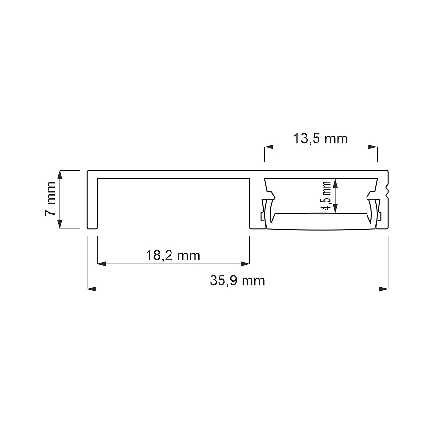 Led Profil FLOOR LINE AL 1