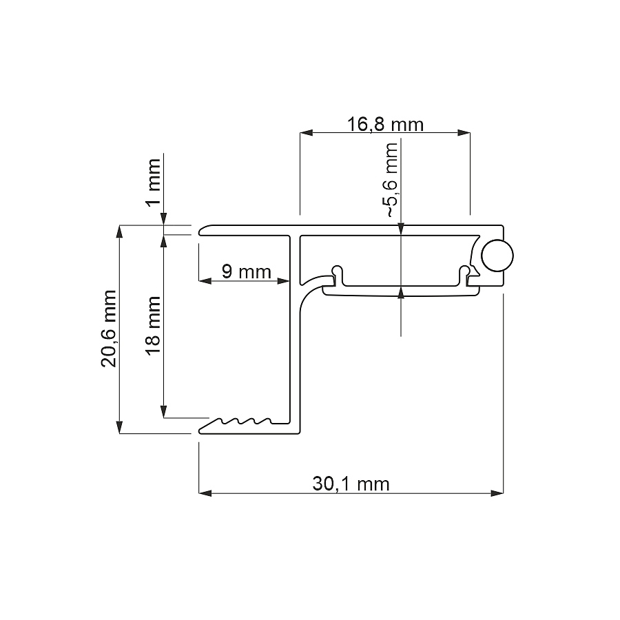Led Profil SKYLINE cheren 1