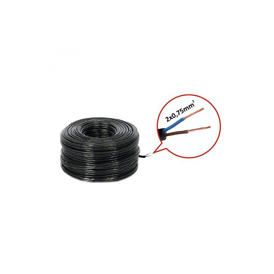 Kabel 2x0.75 cheren 1