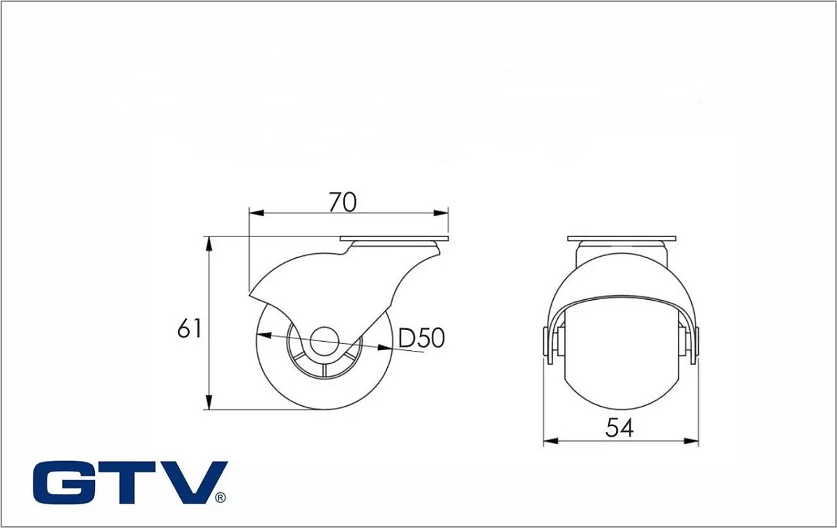 koleltse s dvoen lager - sivo, f50-3