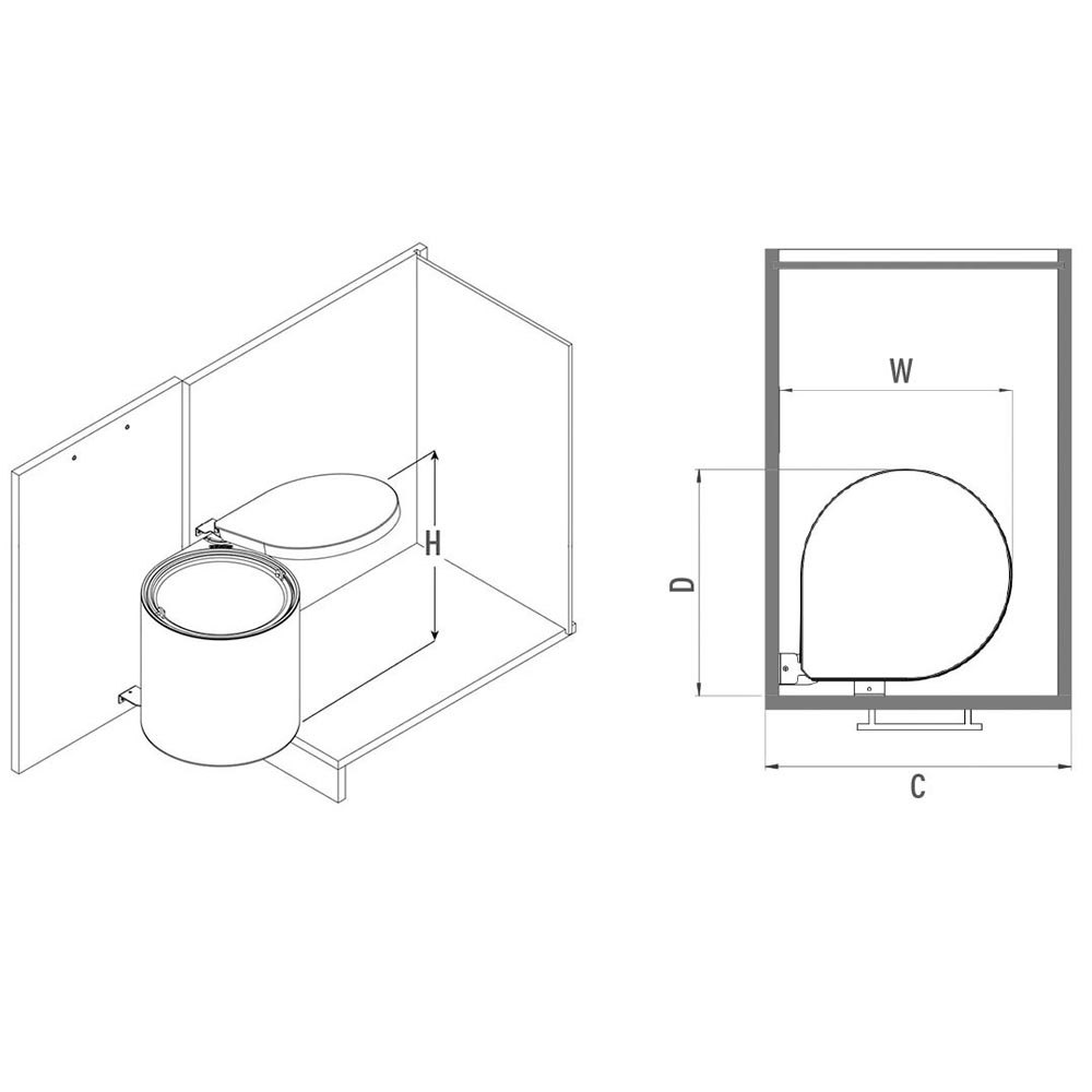 Kosh za vgrajdane lux 10l cheren 32250080 -2